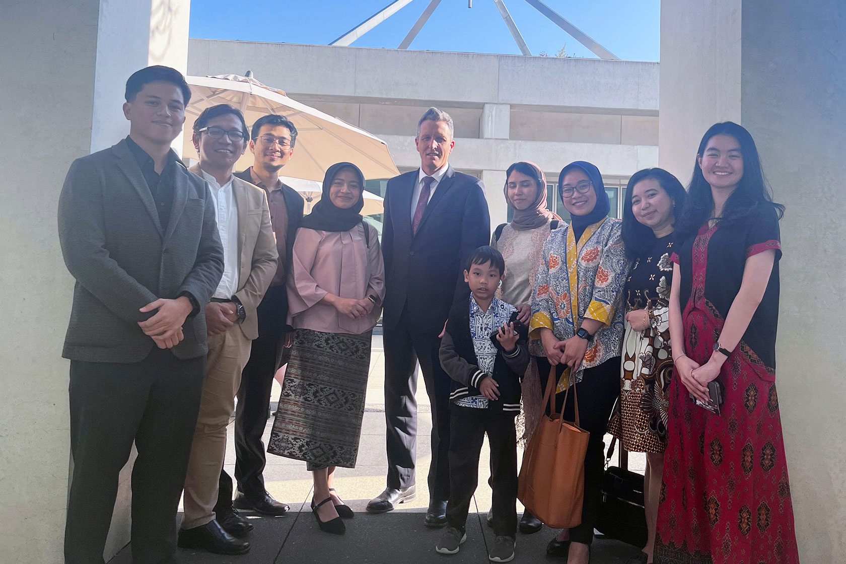 A group photo of the scholars with the Member for Freemantle, Mr Josh Wilson MP.