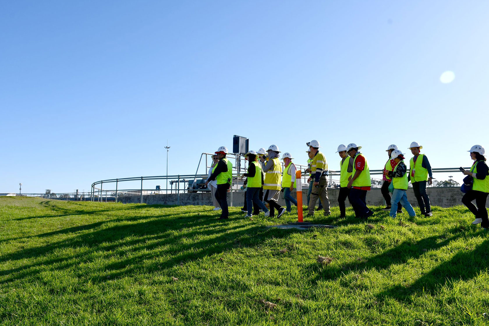 Exploring Brisbane's industrial landscape: Our course participants in action.