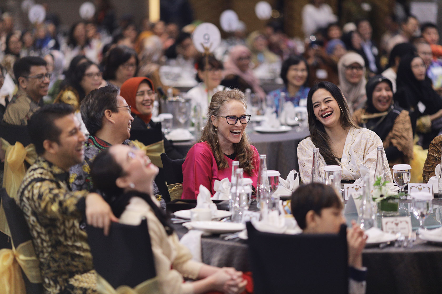 Laughter and smiles illuminate the Gala Dinner in Surabaya.