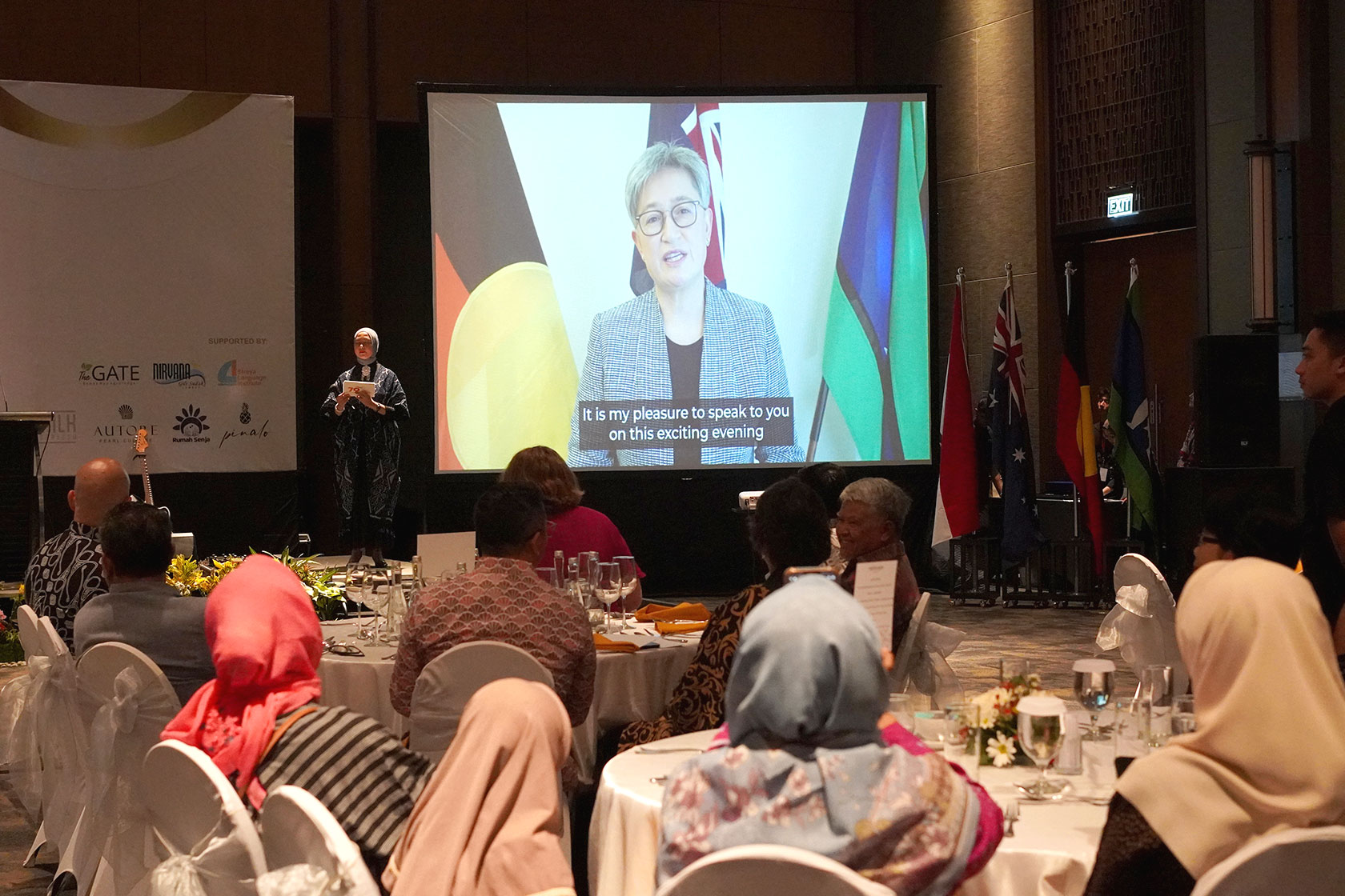 Australian Foreign Minister, HE Penny Wong, gives welcome remarks