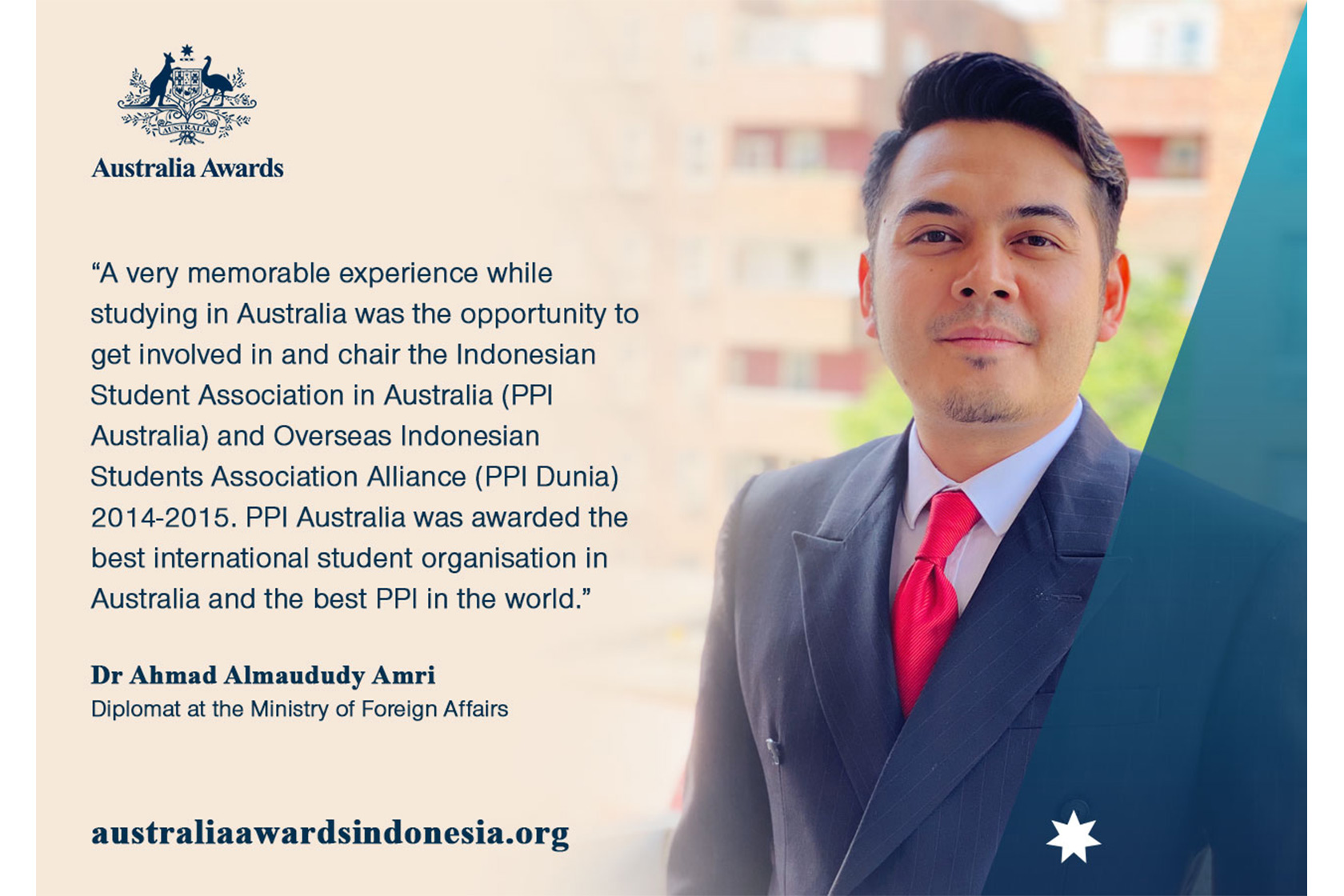A testimonial from Dr Ahmad Almaududy Amri about his experience studying and living in Australia