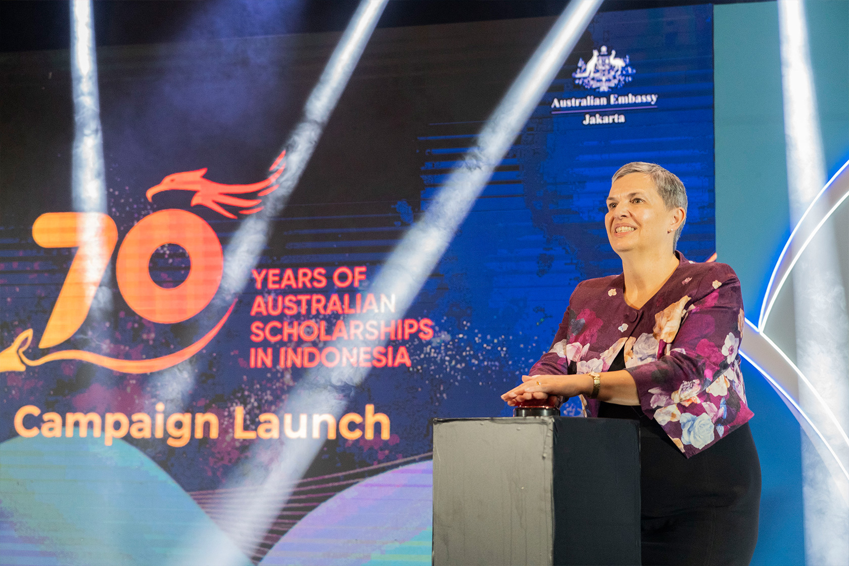 The Australian Ambassador to Indonesia officially launched the 70 Years of Australian Scholarships in Indonesia campaign.