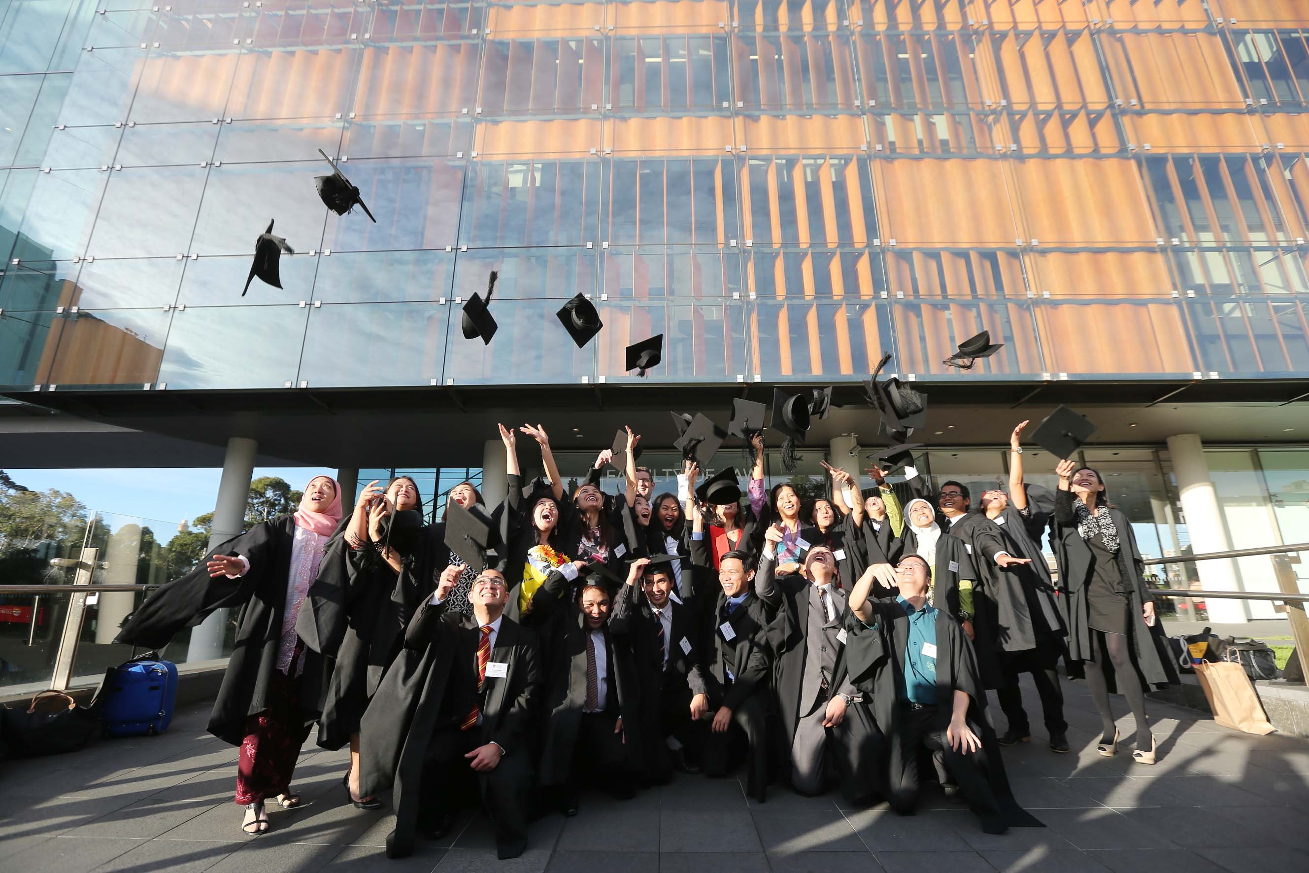 Australia Awards scholars from Indonesia celebrate their graduation.