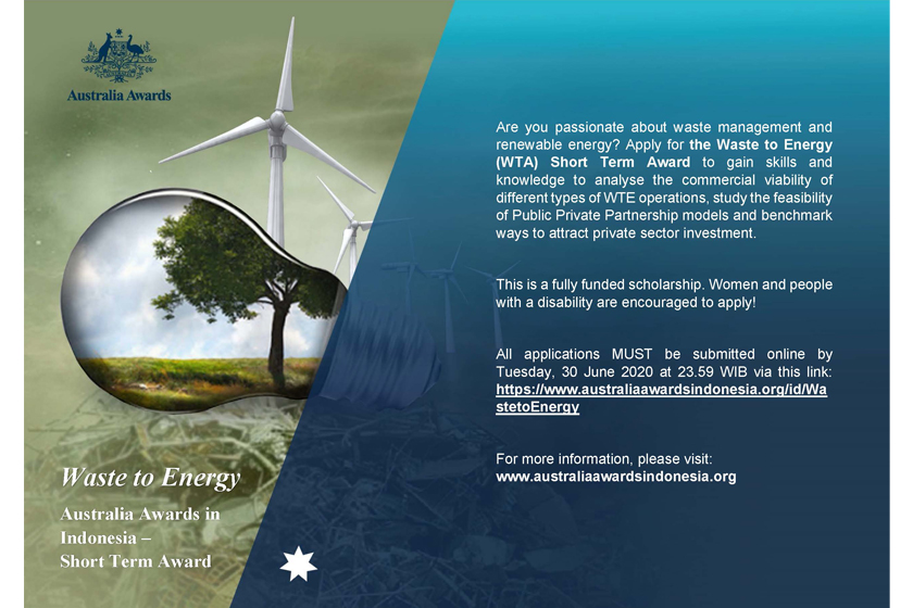 Applications Open for the Waste to Energy (WTA) Short Term Award