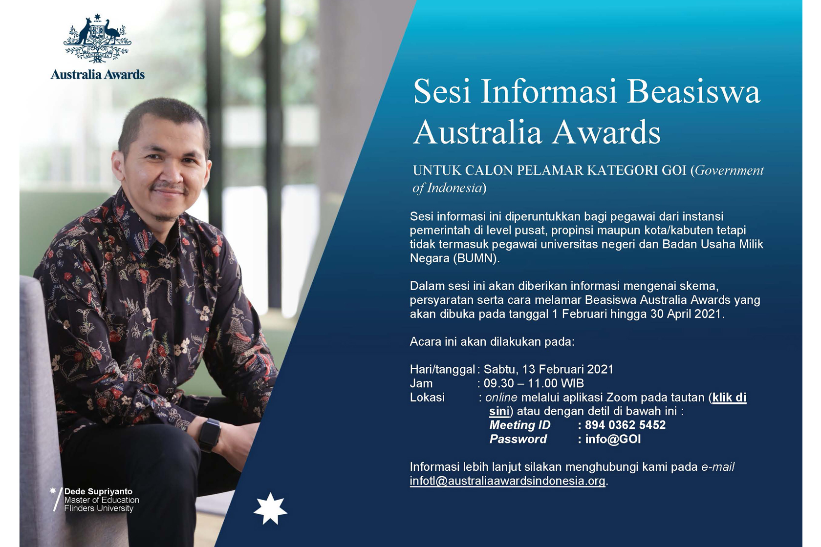 Australia Awards Scholarships Information Session for Civil Servants