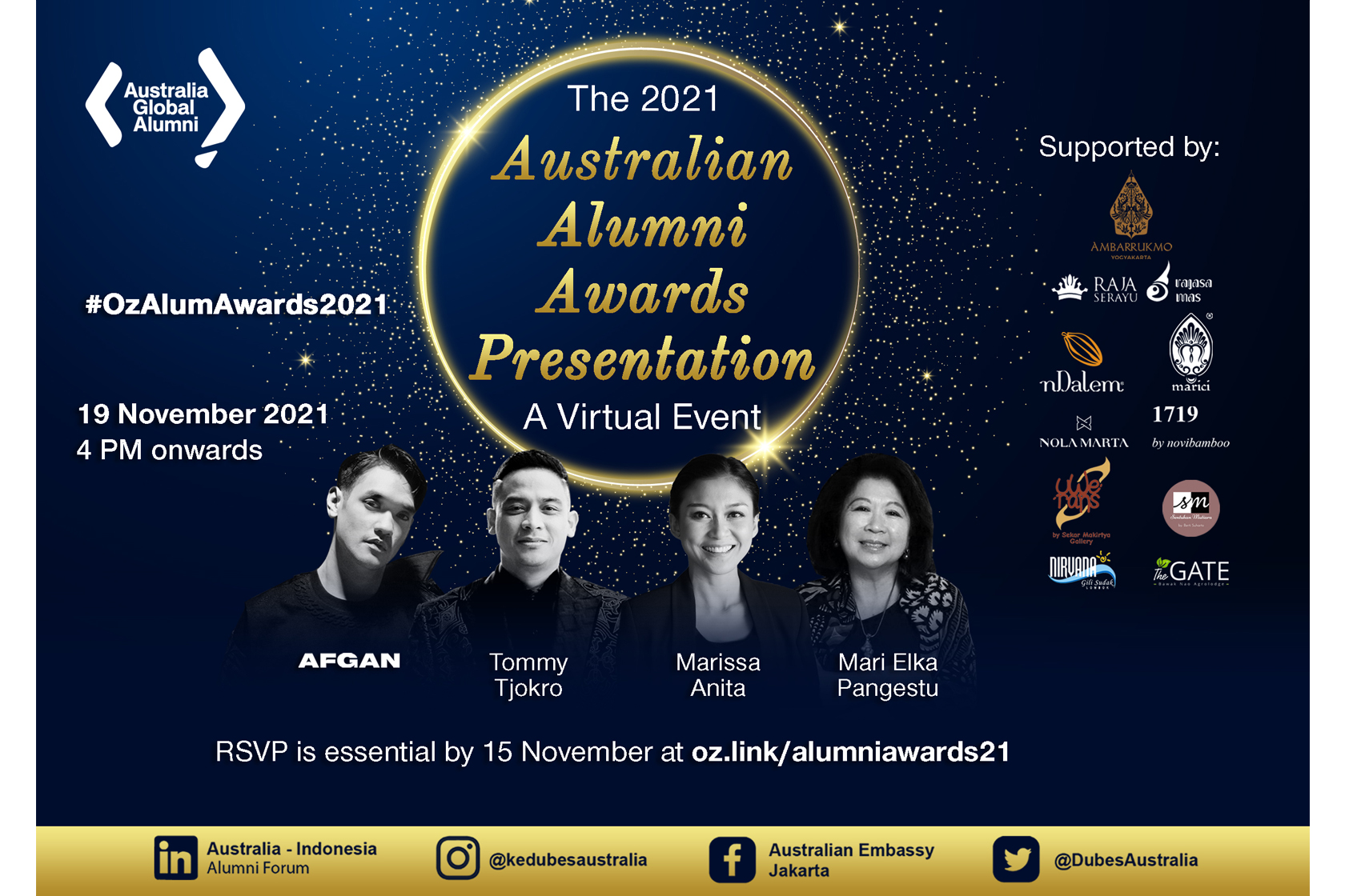Join the Australian Alumni Awards Virtual Presentation on 19 November!