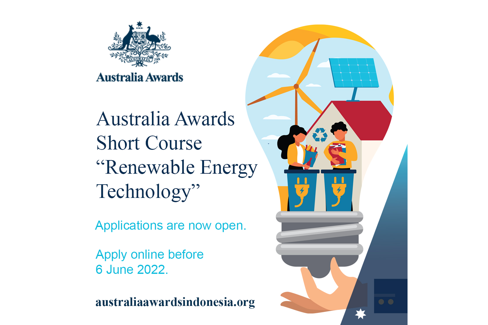 Applications Open for the Australia Awards Short Course on Renewable Energy Technologies