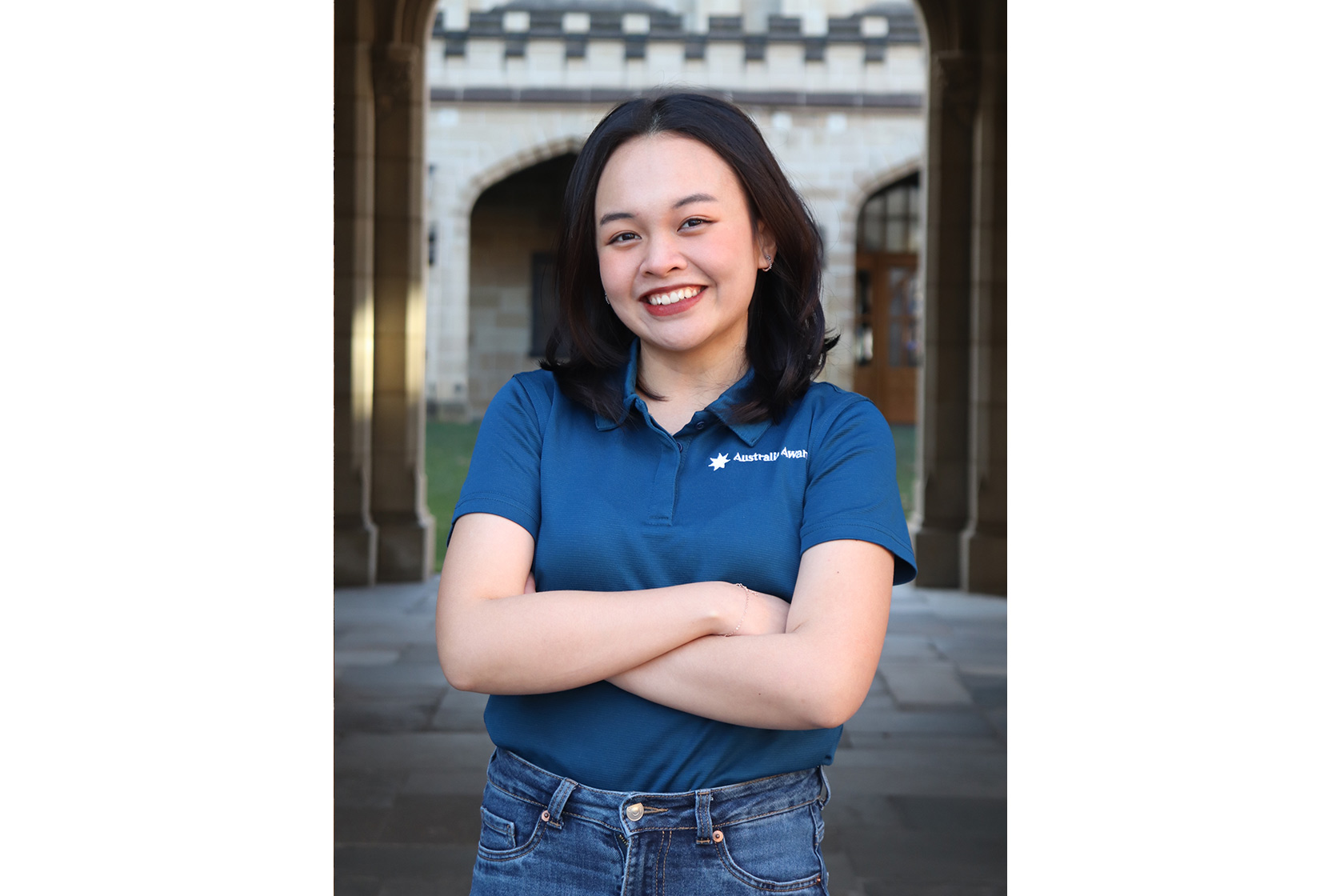 A close up picture of Raissa Almira, an Australia Awards scholar.