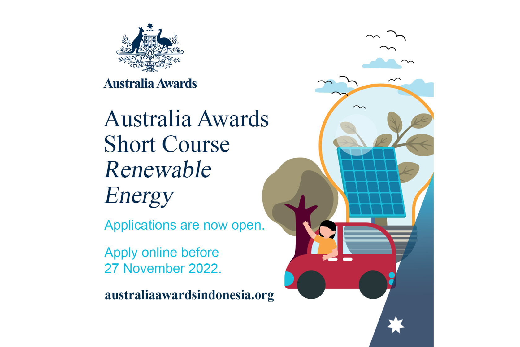 Apply Now for the Australia Awards Short Course on Renewable Energy
