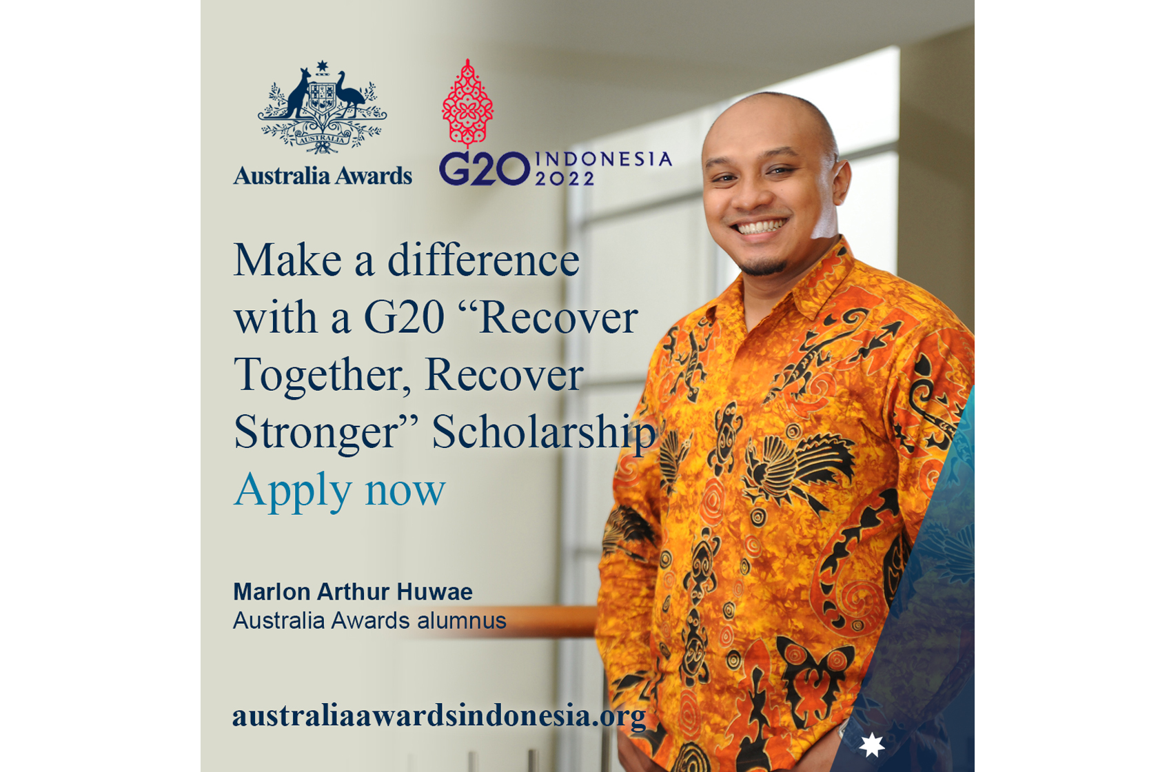 Apply Now for a G20 “Recover Together, Recover Stronger” Scholarship