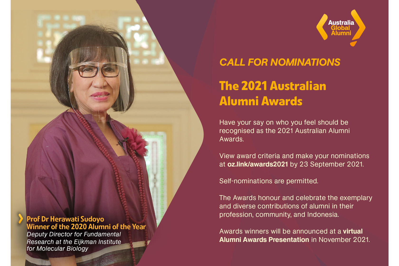 Call for Nominations: The 2021 Australian Alumni Awards